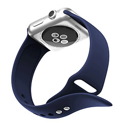 Acheter Wewoo Bracelet Bande de montre en silicone à double rivets pour Apple Watch séries 3 et 2 1 38 mm (bleu foncé)