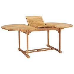 Maison Chic Table de jardin | Table d'extérieur extensible 150-200x100x75 cm Teck solide -GKD10456