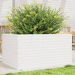 vidaXL Jardinière blanc 90x60x46 cm bois de pin massif