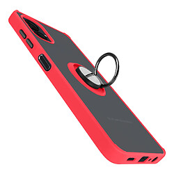 Avizar Coque pour Samsung Galaxy A06 Bague Métallique Support Vidéo Rouge