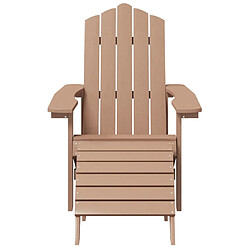 Avis vidaXL Chaises de jardin Adirondack lot de 2 repose-pieds PEHD Marron