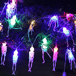 Acheter Wewoo 2,5 m de conception humaine squelette lumière colorée série Halloween chaîne de lumière LED, 20 LEDs 3 piles AA piles exploitées partie Props fée décoration lampe de nuit