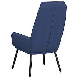 Acheter vidaXL Chaise de relaxation Bleu Tissu