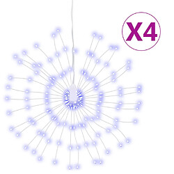 vidaXL Étoile rayonnante de Noël 140 LED 4 pcs bleu 17 cm