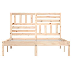 Acheter Maison Chic Lit adulte - Lit simple Cadre de lit,Structure du lit Contemporain 150x200 cm très grand bois de pin massif -MN94540