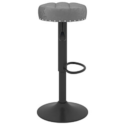 Acheter vidaXL Tabourets de bar lot de 2 gris foncé velours