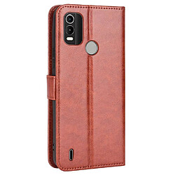 Acheter Htdmobiles Housse pour Nokia C21 Plus - etui coque pochette portefeuille + verre trempe - MARRON