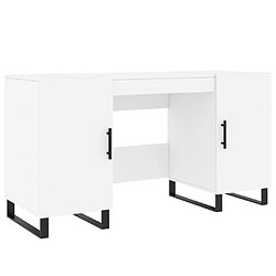 Maison Chic Bureau,Table de travail,bureau de travail pour chambre blanc 140x50x75 cm bois d'ingénierie -GKD18426