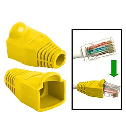 Wewoo Jaune pour RJ45, 100 pcs câble réseau couvre-bouchon