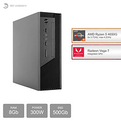 Sedatech Mini-PC Evolution • AMD Ryzen 5 4650G • Vega 7 • 8Go RAM • 500Go SSD M.2 • DVD-RW • sans OS