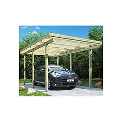 Eden Partenaire Jardin Carport en bois couverture PVC Basic Simple.