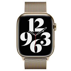 Avis Bracelet à boucle Milanais pour Apple Watch Series 1 á 10 / SE / Ultra (2) (44/45/46/49 mm) - Gold