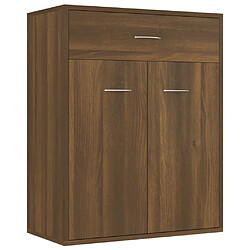 Maison Chic Buffet,Meuble de Rangement,commode pour salon,Cuisine Chêne marron 60x30x75 cm Bois d'ingénierie -MN11582