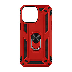 Avizar Coque pour iPhone 14 Pro Max Hybride Bague de maintien Support Vidéo rouge