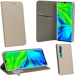 Htdmobiles Housse etui portefeuille pour Xiaomi Mi Note 10 + film ecran - OR MAGNET