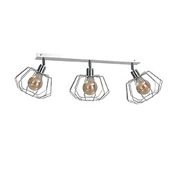 Lumière Barre de spots de plafond Luna argent, 63cm, 1x E27