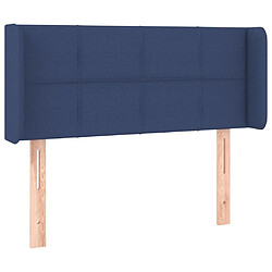 Maison Chic Tête de lit scandinave avec oreilles,meuble de chambre Bleu 93x16x78/88 cm Tissu -MN32620