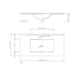 Dansmamaison Meuble sous vasque 80 cm + vasque + miroir Chêne/Blanc brillant - NAVERO pas cher