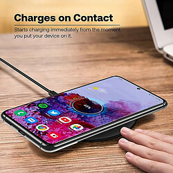 Chrono Chargeur sans fil, chargeur rapide sans fil 10W Compatible avec iPhone 12 Pro Max/12 Mini/SE/11 Pro/XS Max/X/8, Airpod Pro, Galaxy S21 Ultra/S20+/S10/S9, Note 20/10/9,(noir) pas cher