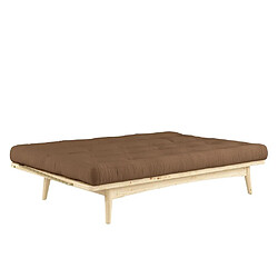 Acheter Inside 75 Banquette futon FOLK en pin massif coloris mocca couchage 130 x 190 cm.