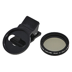 37mm pince ND 2-400 Kit de filtre d'objectif de caméra de téléphone portable avec pince pour Samsung HTC Motorola iPad et autres Smartphones