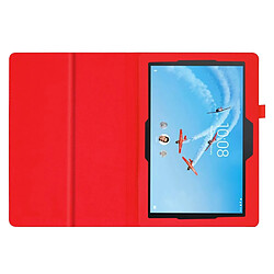 Avis Etui en PU support de litchi rouge pour votre Lenovo Tab E10 10.1 pouces