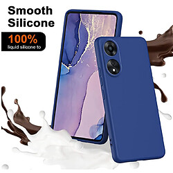 Htdmobiles Coque pour Oppo A58 5G / A78 5G - housse etui silicone gel fine + film ecran - BLEU FONCE