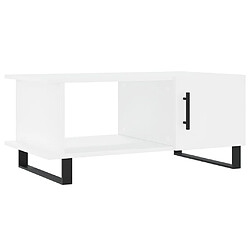 Maison Chic Table basse,Table Console Table d'appoint, Table pour salon blanc 90x50x40 cm bois d'ingénierie -MN48367