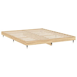 Acheter Vidaxl Cadre de lit chêne sonoma 180x200 cm bois d'ingénierie