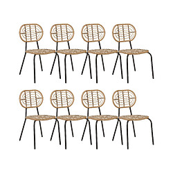 Beliani Lot de 8 chaises PRATELLO Naturel