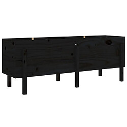 vidaXL Lit surélevé de jardin noir 160x50x57 cm bois de pin massif