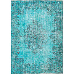 Vidal Tapis de laine 259x180 Bleu Ultra Vintage