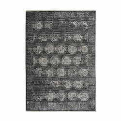 Paris Prix Tapis Vintage à Franges Baroque VII Anthracite 120 x 170 cm