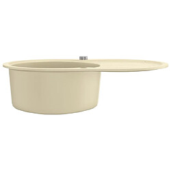 Acheter vidaXL Évier de cuisine Granit Seul lavabo Ovale Beige