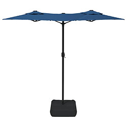 Avis vidaXL Parasol de jardin à double tête bleu azuré 316x240 cm