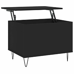 Maison Chic Tabls basse,Table Console pour salon Noir 60x44,5x45 cm Bois d'ingénierie -MN64886