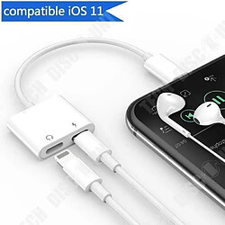 Avis Tech Discount TD® Adaptateur 2 en 1/ Double Ports / Casque Chargeur Convertisseur Compatible pour Apple iPhone X - 8 Plus - 8 - 7 Plus - 7