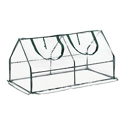 Helloshop26 Châssis de jardin à 2 fenêtres en acier et PVC 120 x 60 x 60 cm 03_0008267