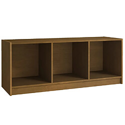 vidaXL Meuble TV Marron miel 104x33x41 cm Bois de pin massif