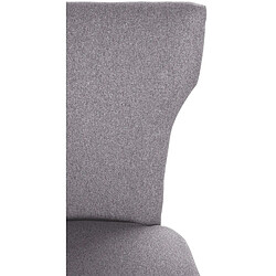 Acheter Decoshop26 Lot de 2 chaises de salle à manger boutons décoratifs en tissu gris et pieds en bois marron foncé 10_0001587