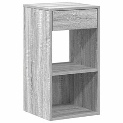 vidaXL Table de chevet avec tiroir sonoma gris 35x34x66,5 cm