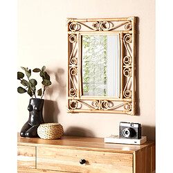 Beliani Miroir AMANU 52 cm Naturel