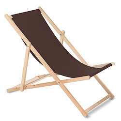 Chaise longue GreenBlue bain de soleil pliante réglable couleur marron clair