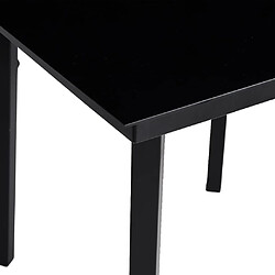 Acheter vidaXL Table à dîner de jardin Noir 140x70x74 cm Acier et verre