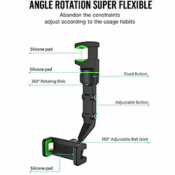 Avis XO C107 Fixation de rétroviseur / Fixation de cadre universelle Support de smartphone avec col réglable Noir