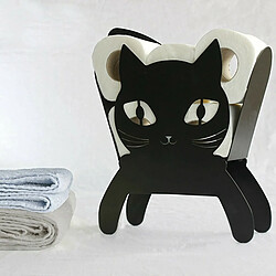 Universal Chaud nouveau noir chat toilette rouleau toilette gratuit permanent métal chaton rangement papier toilette toilette équipée |