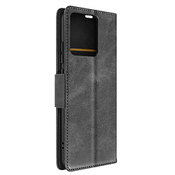 Avizar Étui Portefeuille Gris pour Xiaomi Redmi Note 12 série Bara Soft Leather