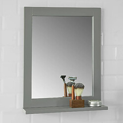 SoBuy FRG129-SG Miroir Mural Gris L32cm x H40cm Meuble Salle de Bain