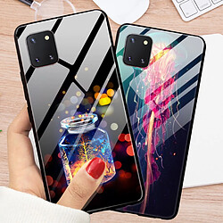 Coque en TPU impression de motifs fantaisie en verre hybride noir/or pour votre Samsung Galaxy A81/Note 10 Lite/M60s