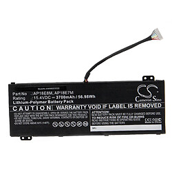 vhbw Batterie compatible avec Acer Nitro 5 AN515-54-74B1, AN515-54-74YJ, AN515-54-75AJ ordinateur portable Notebook (3700mAh, 15,4V, Li-polymère)